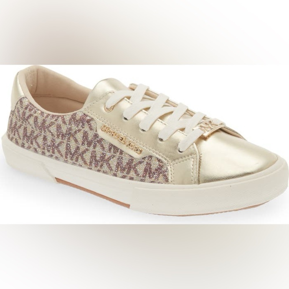 MICHAEL KORS Izetta glitter MK logo sneakers